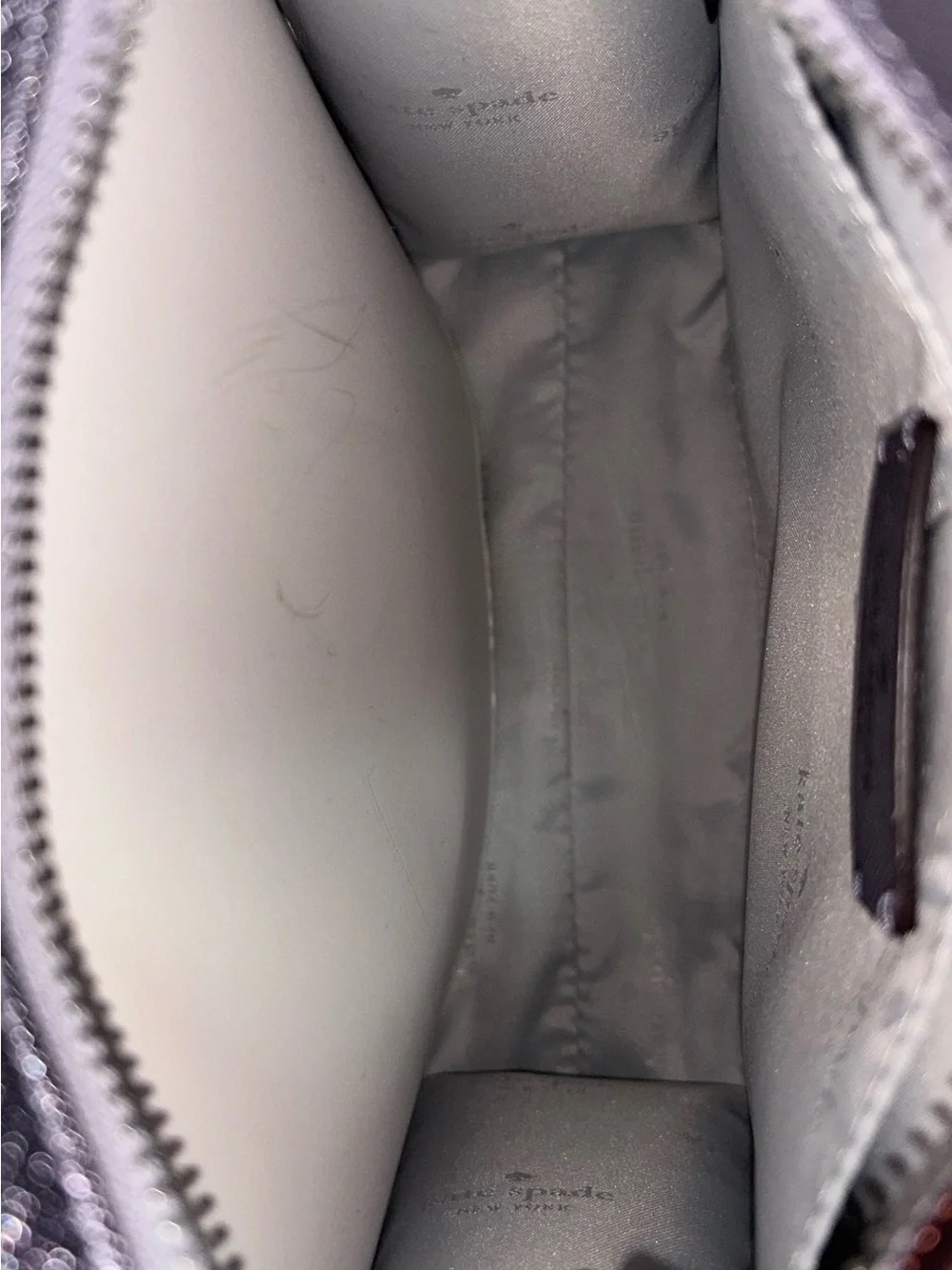 Kate Spade Kenzie Blueish Silver Glitter Small Tote Bag - NWOT